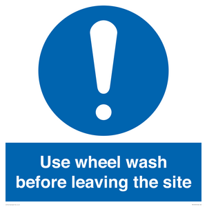 MV12918: Use wheel wash before leaving the site