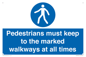 MV13089: Pedestrians must keep to the marked walkways at all times