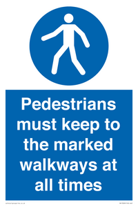 MV13089: Pedestrians must keep to the marked walkways at all times
