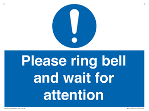 MV13103: Please ring bell and wait for attention