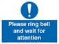 MV13103: Please ring bell and wait for attention