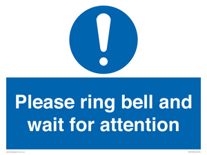 MV13103: Please ring bell and wait for attention