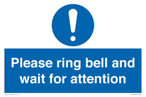 MV13103: Please ring bell and wait for attention