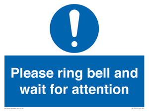 MV13103: Please ring bell and wait for attention