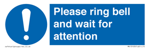 MV13103: Please ring bell and wait for attention