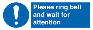 MV13103: Please ring bell and wait for attention