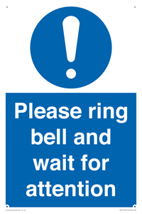 MV13103: Please ring bell and wait for attention