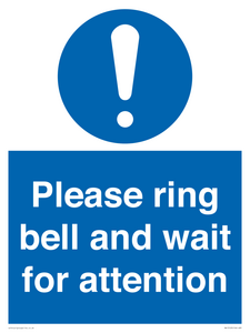 MV13103: Please ring bell and wait for attention
