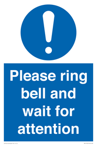 MV13103: Please ring bell and wait for attention