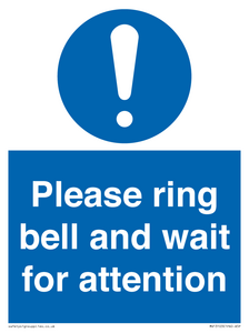 MV13103: Please ring bell and wait for attention