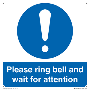 MV13103: Please ring bell and wait for attention