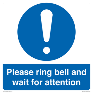 MV13103: Please ring bell and wait for attention