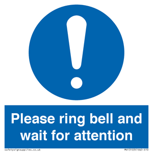 MV13103: Please ring bell and wait for attention