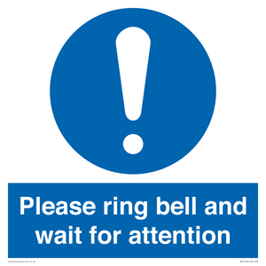 MV13103: Please ring bell and wait for attention