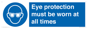 MV13111: Eye protection must be worn at all times