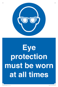 MV13111: Eye protection must be worn at all times