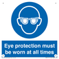 MV13111: Eye protection must be worn at all times