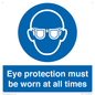 MV13111: Eye protection must be worn at all times