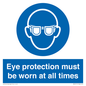 MV13111: Eye protection must be worn at all times