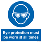 MV13111: Eye protection must be worn at all times