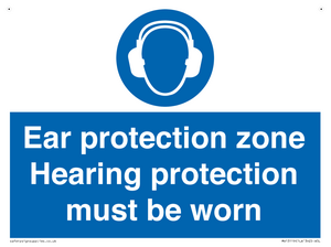 MV13119: Ear protection zone hearing protection to be worn