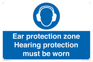 MV13119: Ear protection zone hearing protection to be worn