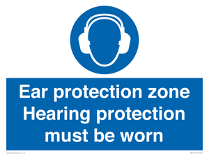 MV13119: Ear protection zone hearing protection to be worn