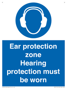 MV13119: Ear protection zone hearing protection to be worn