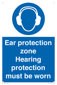 MV13119: Ear protection zone hearing protection to be worn