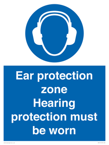 MV13119: Ear protection zone hearing protection to be worn