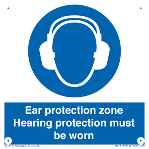 MV13119: Ear protection zone hearing protection to be worn