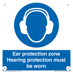 MV13119: Ear protection zone hearing protection to be worn