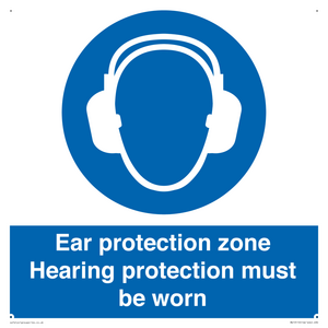 MV13119: Ear protection zone hearing protection to be worn