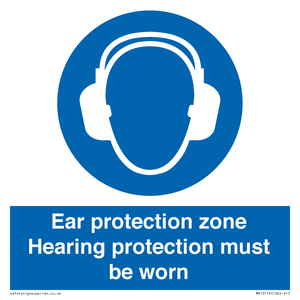 MV13119: Ear protection zone hearing protection to be worn