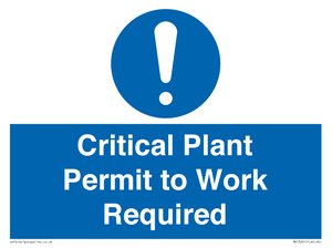 MV13201: Critical Plant Permit to Work Required