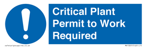 MV13201: Critical Plant Permit to Work Required
