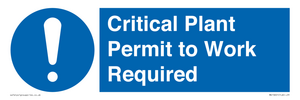MV13201: Critical Plant Permit to Work Required