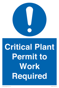 MV13201: Critical Plant Permit to Work Required