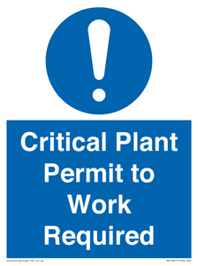 MV13201: Critical Plant Permit to Work Required