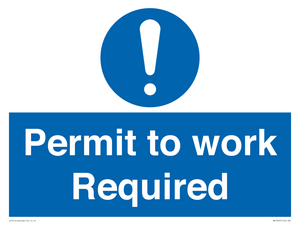 MV13207: Permit to work Required