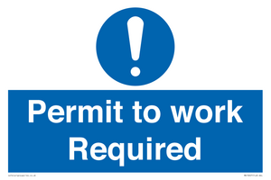MV13207: Permit to work Required