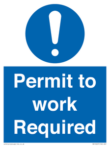 MV13207: Permit to work Required