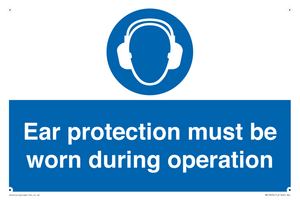 MV13224: Ear protection must be worn during operation
