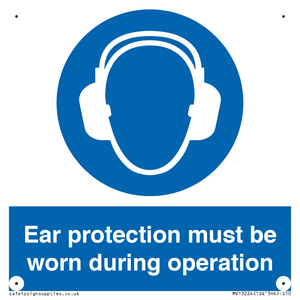 MV13224: Ear protection must be worn during operation