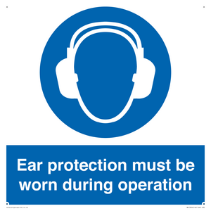 MV13224: Ear protection must be worn during operation