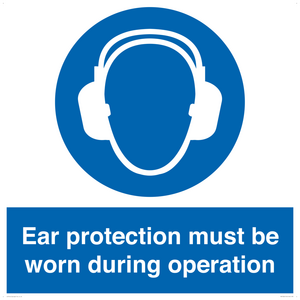 MV13224: Ear protection must be worn during operation