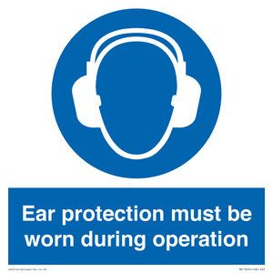 MV13224: Ear protection must be worn during operation