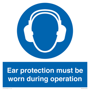 MV13224: Ear protection must be worn during operation