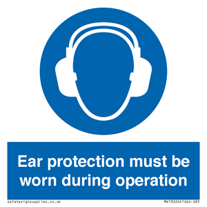 MV13224: Ear protection must be worn during operation