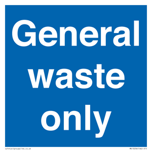 MV13236: General waste only